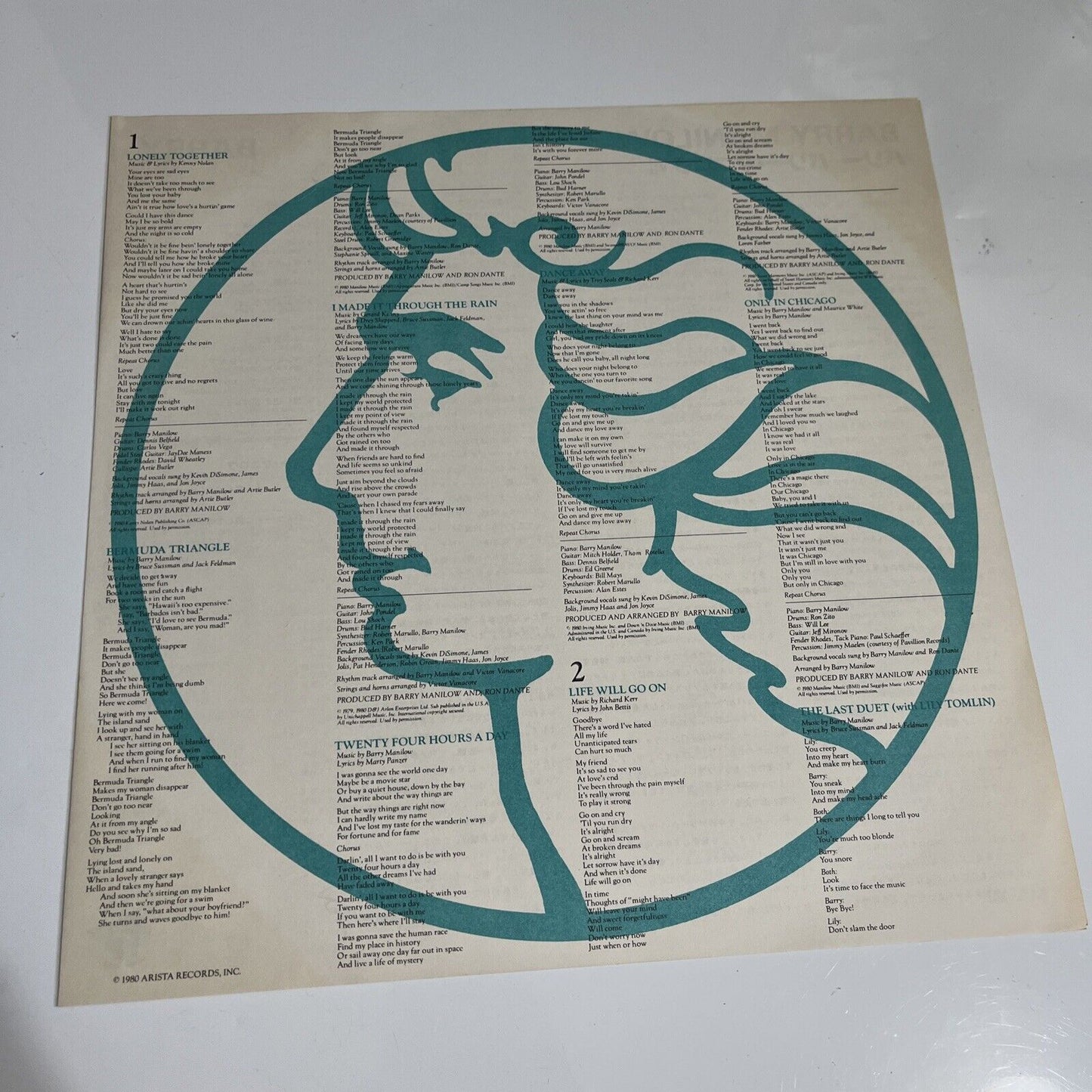 Barry Manilow – Barry LP 1980 Vinyl Record Promo Arista 25RS-106