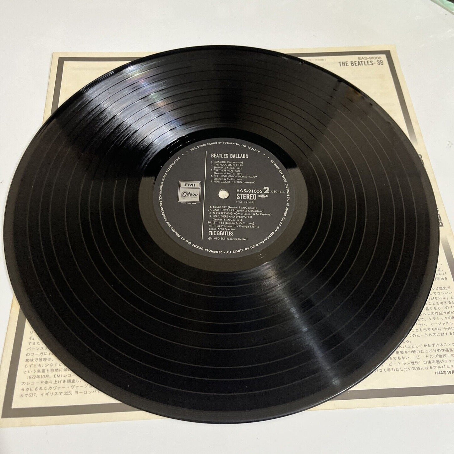 The Beatles – The Beatles Ballads Compilation 1980 Vinyl LP EAS-91006