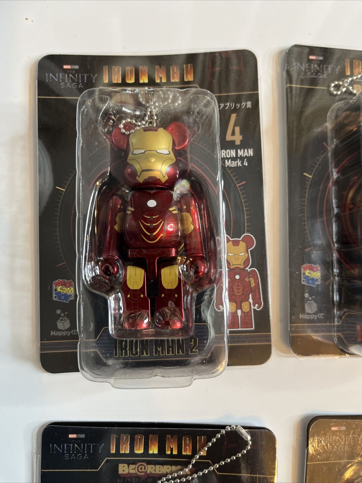 6x Iron Man Bearbrick Keyring Action Figure NEW