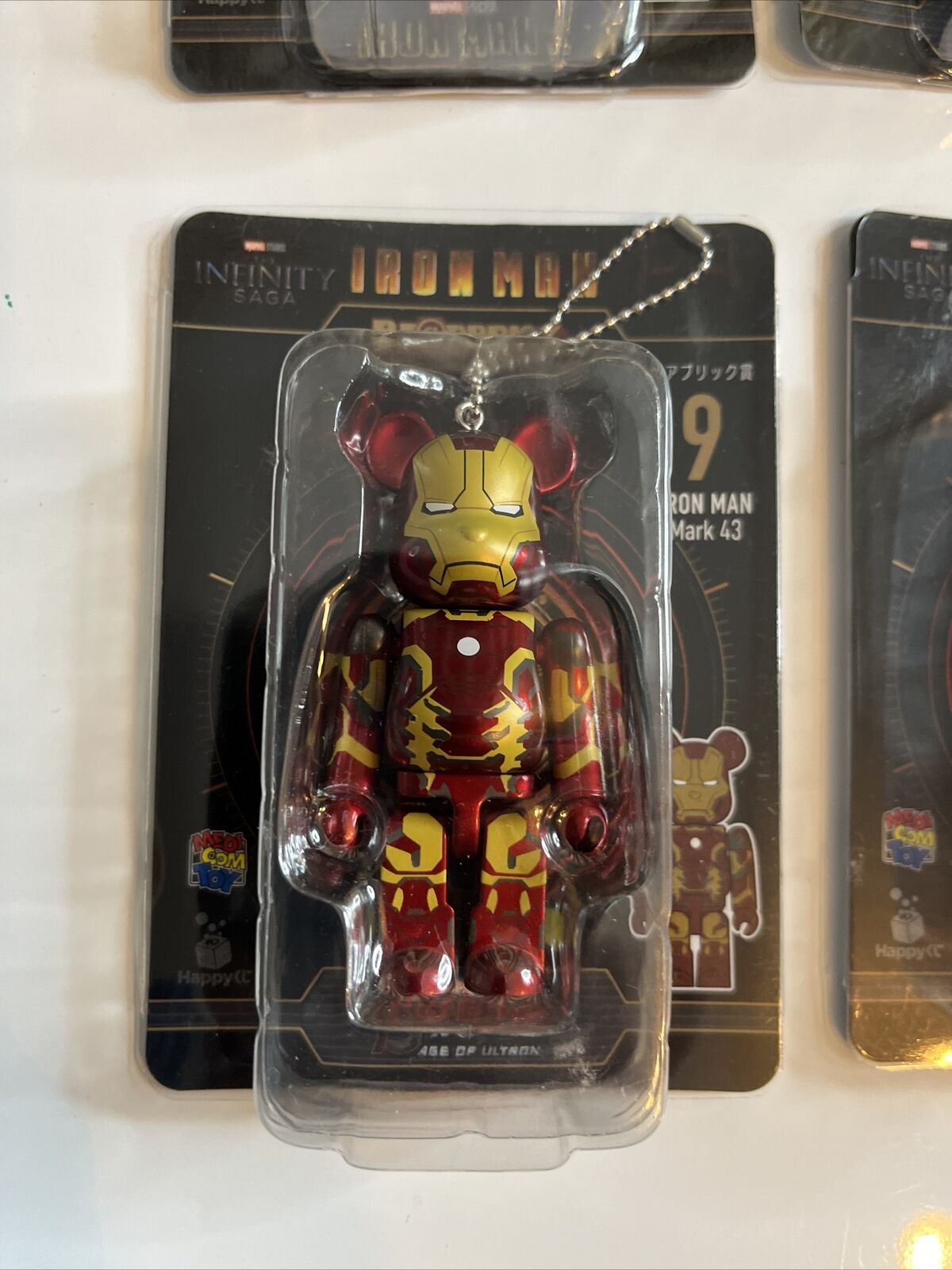 6x Iron Man Bearbrick Keyring Action Figure NEW