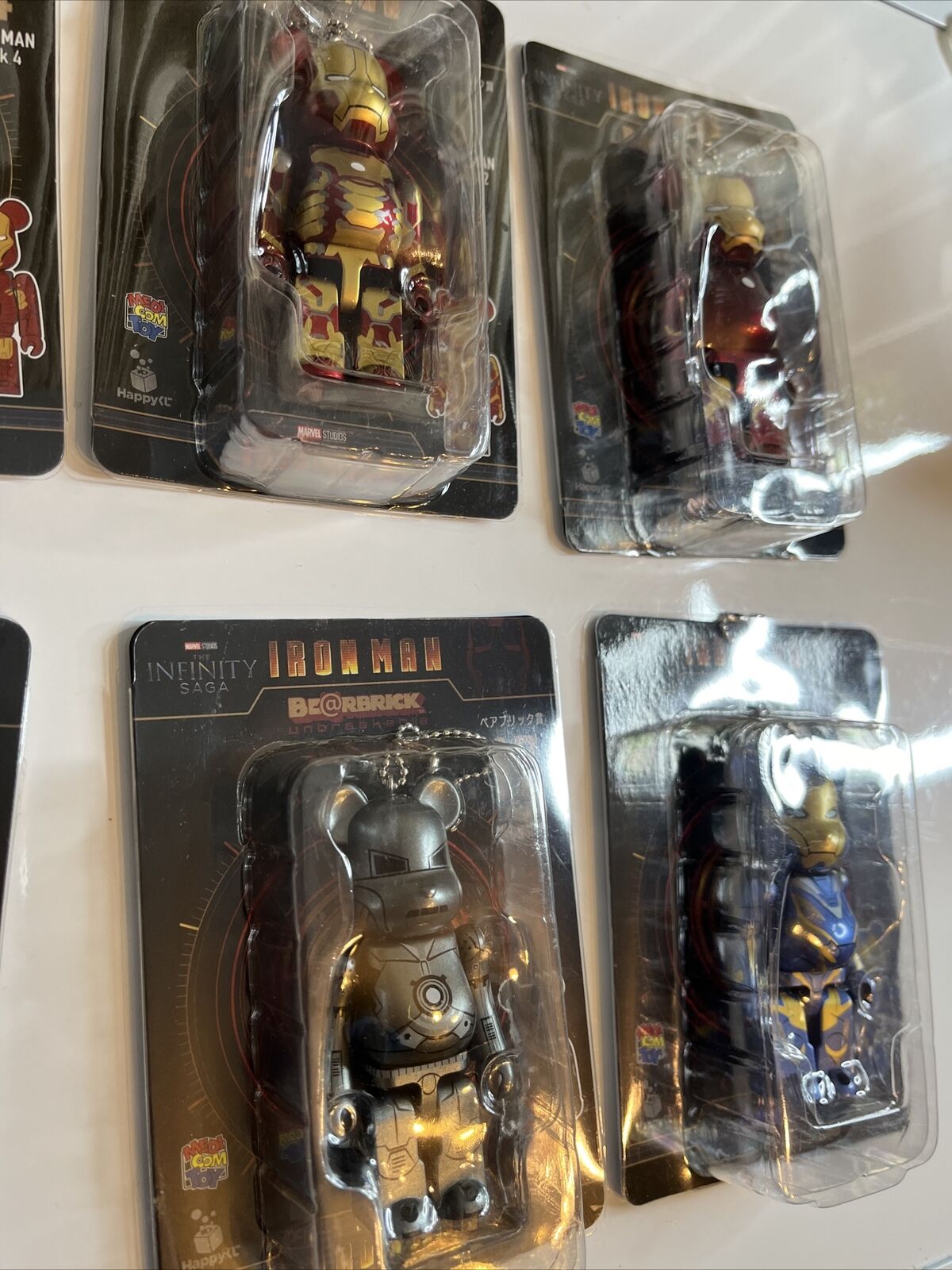 6x Iron Man Bearbrick Keyring Action Figure NEW