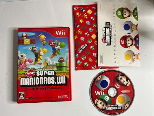 New Super Mario Bros Wii Nintendo Wii NTSC-J Japanese Game Complete