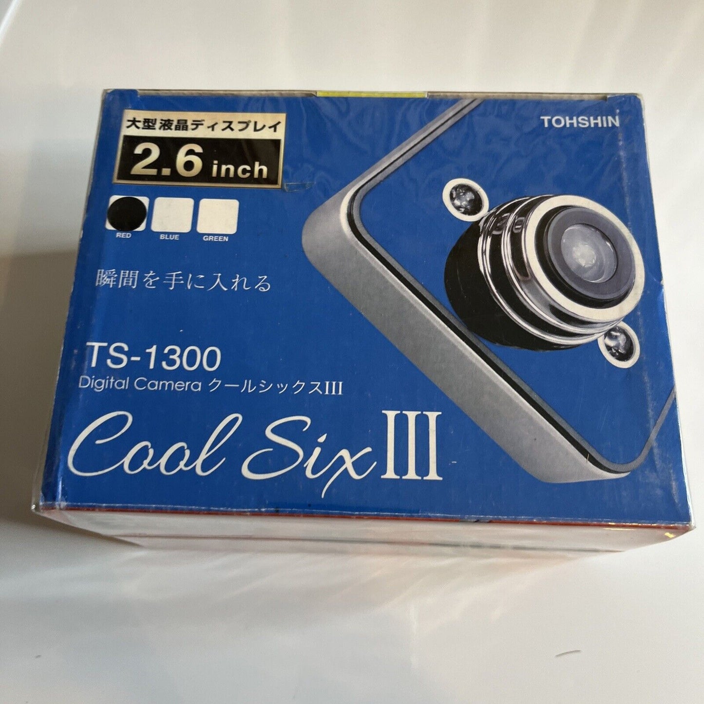 Tohshin Cool Six III Digital Camera 3 MP 2.6" TS-1300 Red  NEW