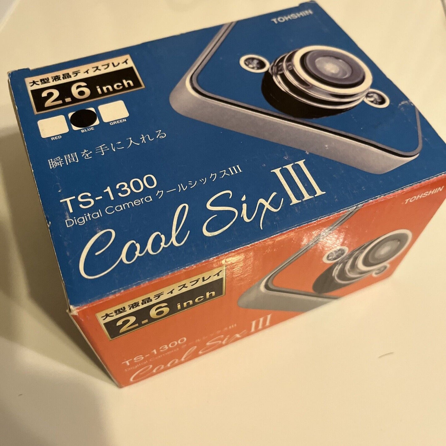 Tohshin Cool Six III Digital Camera 3MP 2.6" LCD TS-1300 Blue  NEW