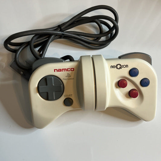 Genuine NAMCO Sony PlayStation 1 PS1 Negcon Ridge Racer Controller White