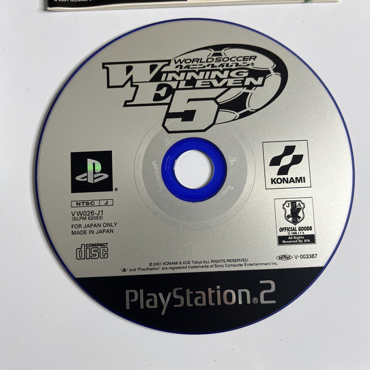 World Soccer Winning Eleven 5  PS2 Sony PlayStation NTSC-J JAPAN Game Complete