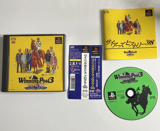 Winning Post 3 PS1 Sony PlayStation NTSC-J Japanese Horse Racing Game Complete