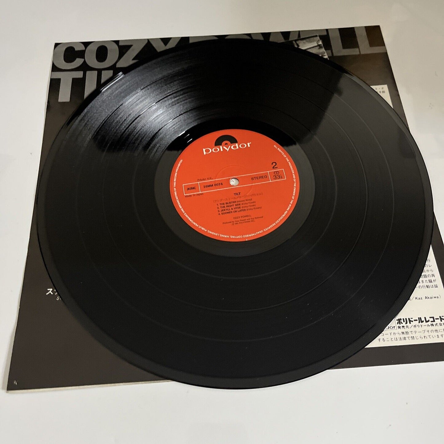 Cozy Powell – Tilt 1981 LP Vinyl Record Obi Japan 28MM0074