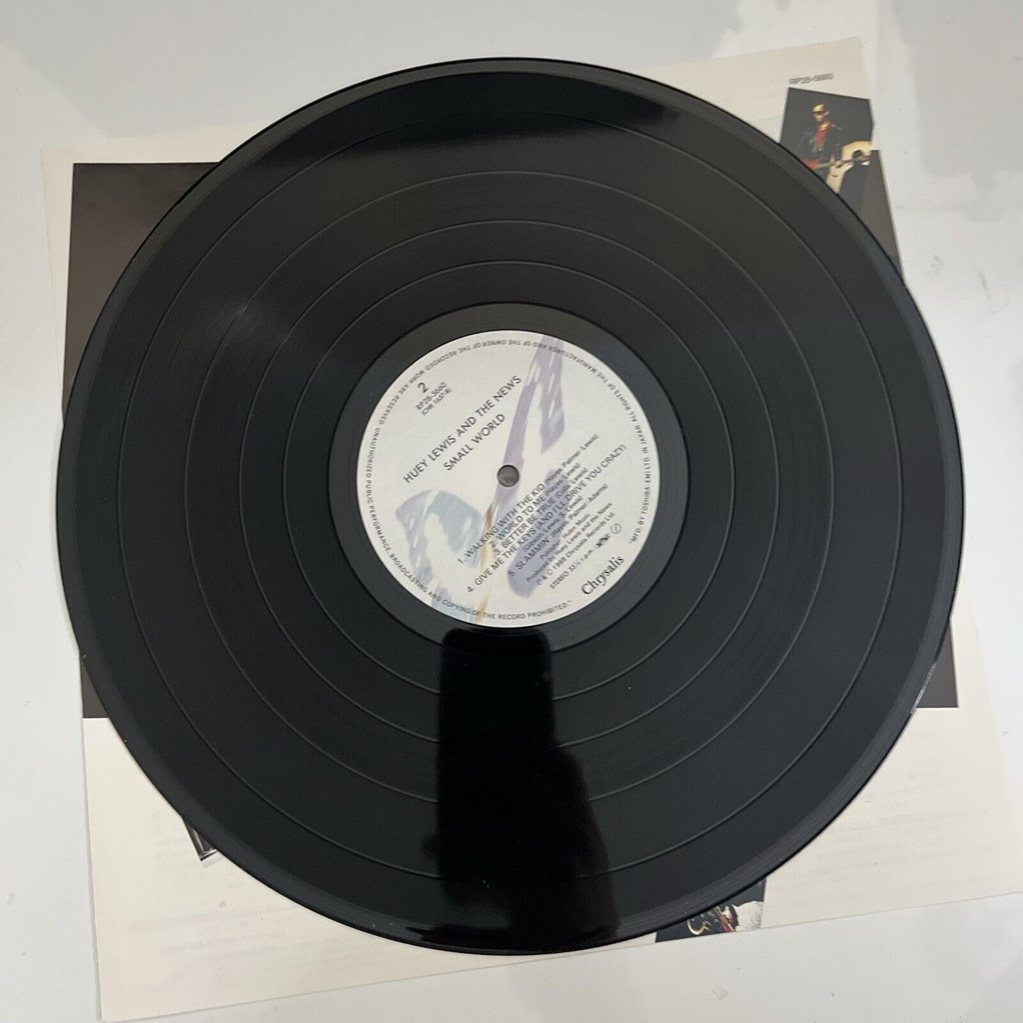 Huey Lewis & The News – Small World 1988 LP Vinyl Record Obi Japan RP28-5660