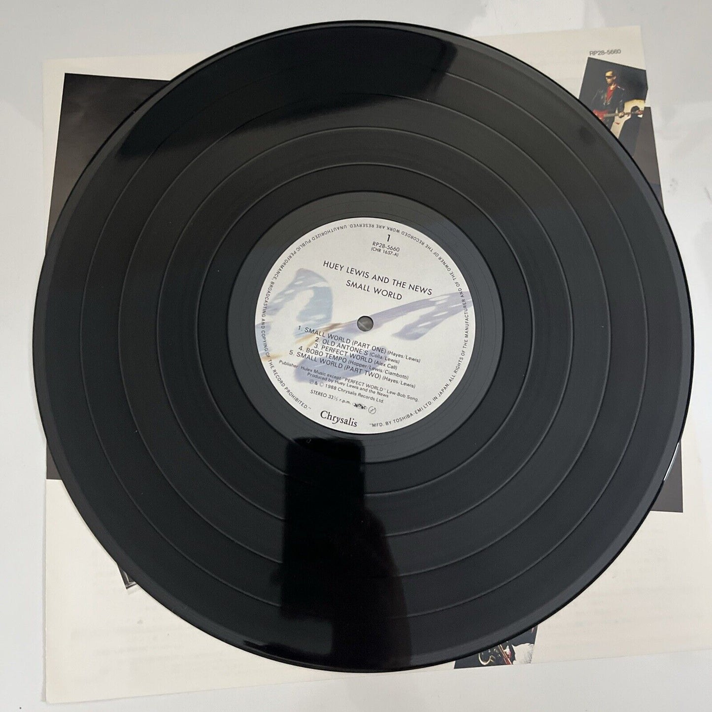 Huey Lewis & The News – Small World 1988 LP Vinyl Record Obi Japan RP28-5660