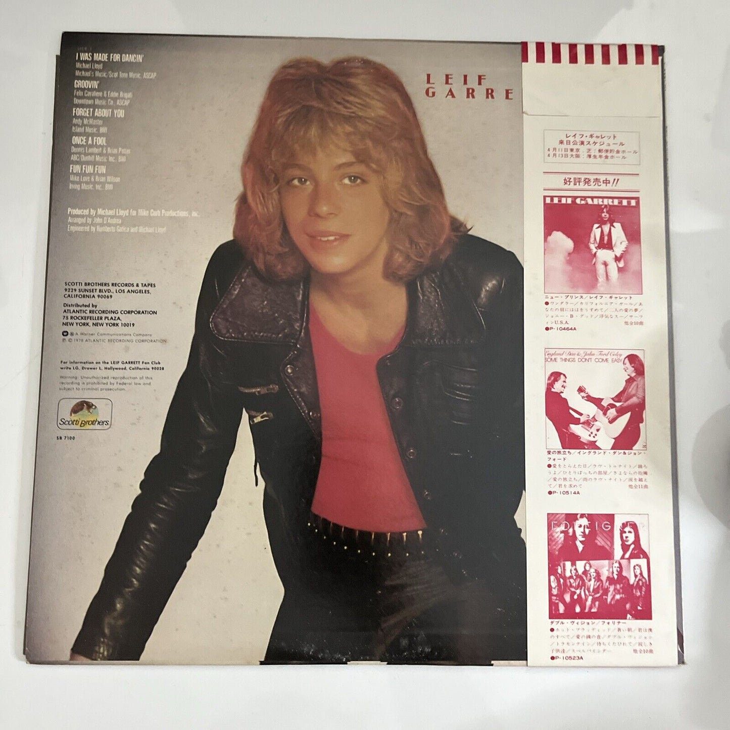 Leif Garrett – Feel The Need 1978 LP Vinyl Record Obi Japan P-10574A