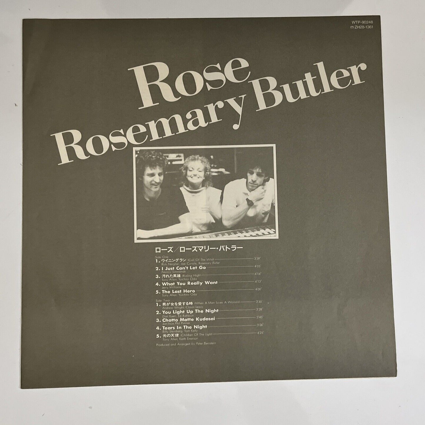 Rosemary Butler – Rose 1983 LP Vinyl Record WTP-90248