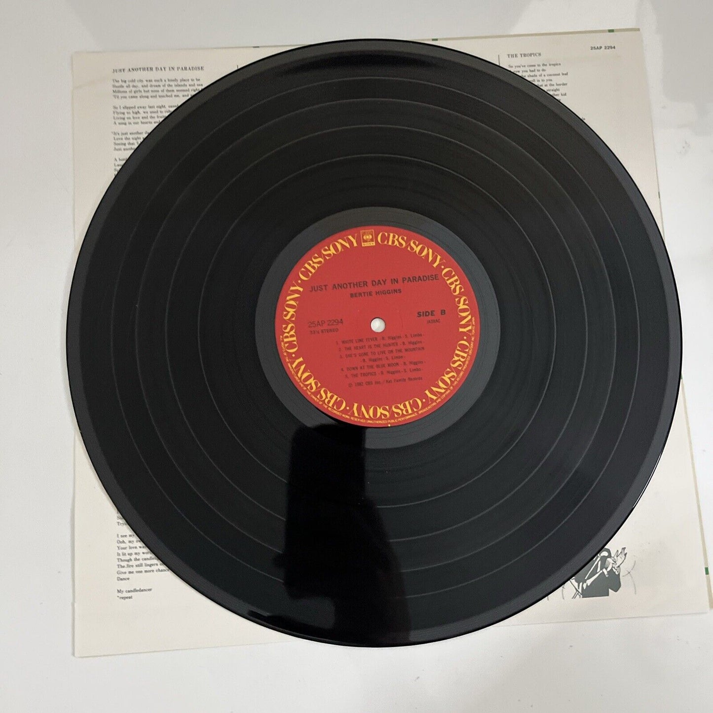 Bertie Higgins – Just Another Day In Paradise 1982 LP Vinyl Record 25AP 2294