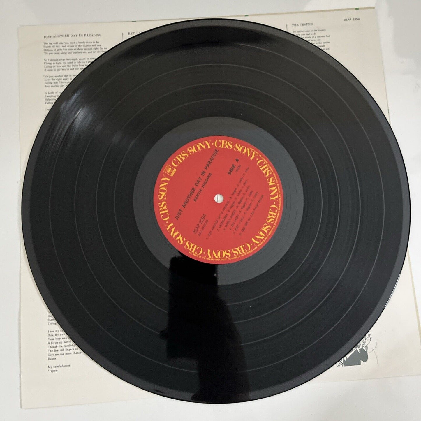 Bertie Higgins – Just Another Day In Paradise 1982 LP Vinyl Record 25AP 2294