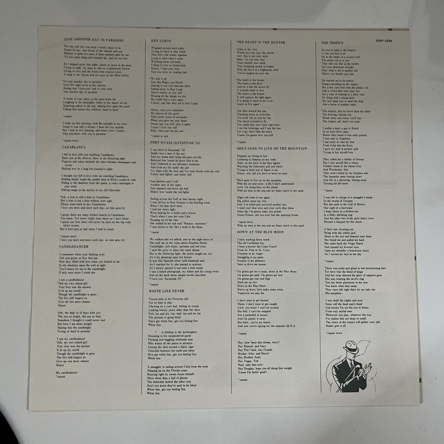 Bertie Higgins – Just Another Day In Paradise 1982 LP Vinyl Record 25AP 2294