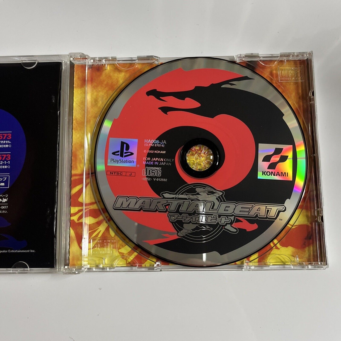 Martial Beat 2  PS1 Sony PlayStation NTSC-J JAPAN Music Fighting Konami Game