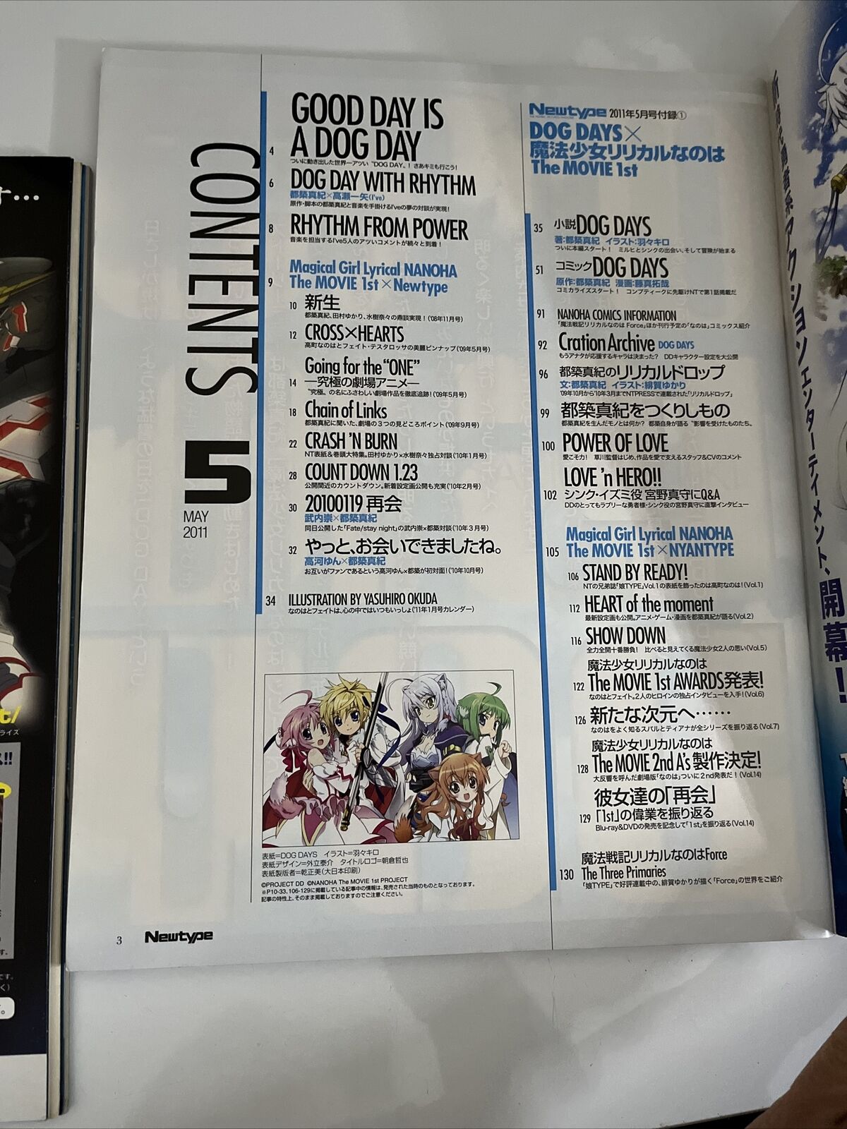NewType Magazine May 2011 Japanese Anime Dog Days