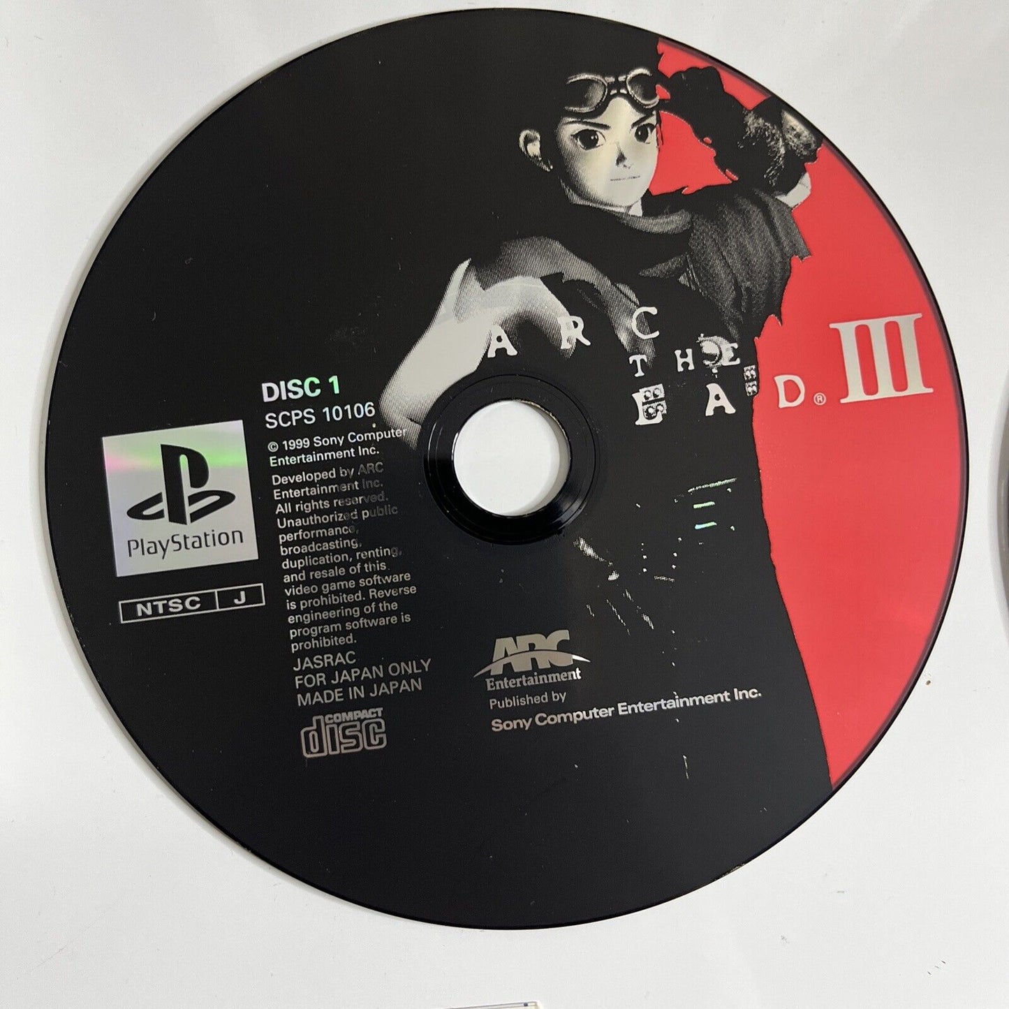 Arc The Lad III PS1 Sony PlayStation NTSC-J JAPAN Game Stickers Complete