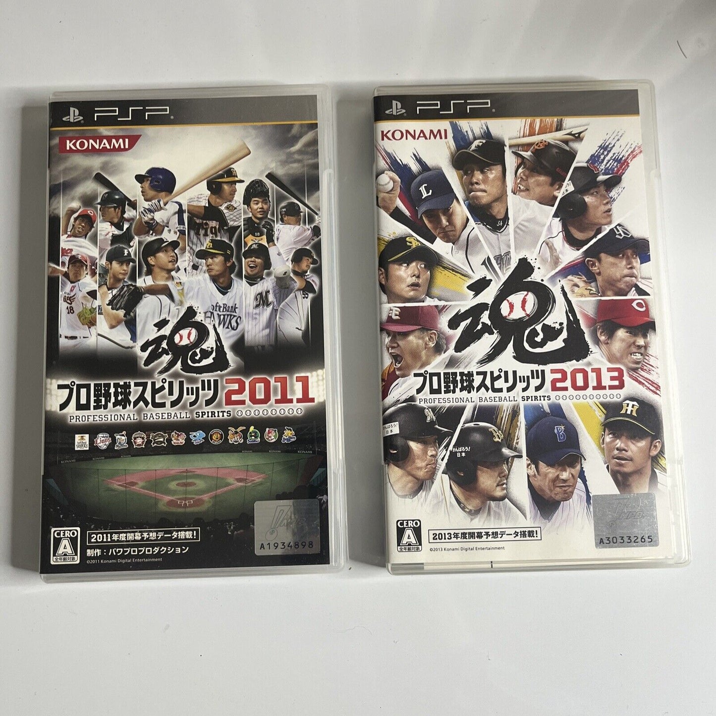 Pro Yakyuu Baseball Spirits 2011 + 2013 Sony PlayStation PSP JAPAN Complete