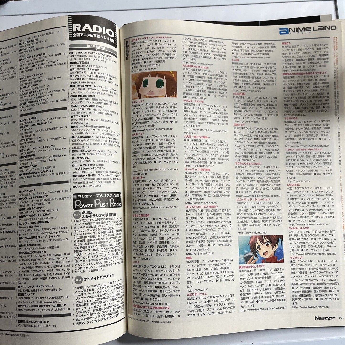 Newtype Magazine January 2013 Japanese Aladdin Magi Illustration Calendar 2013