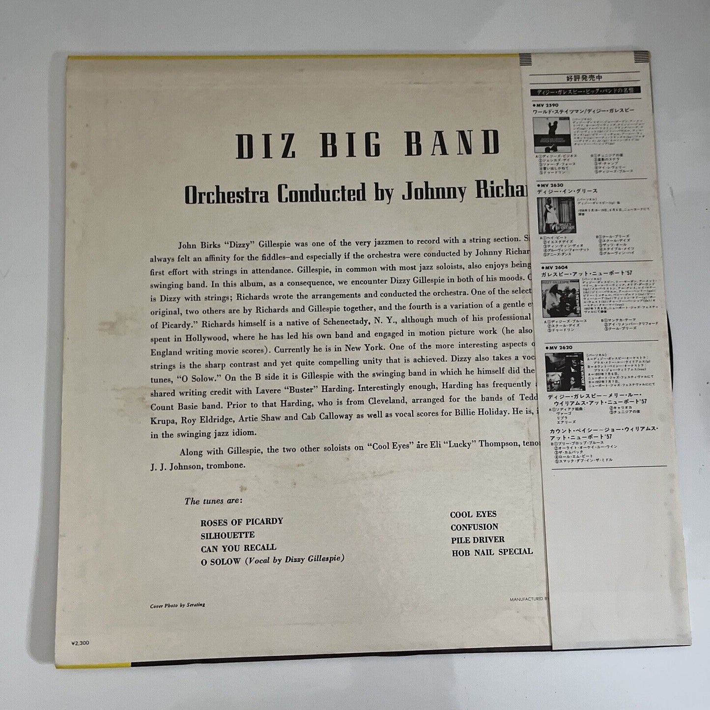 Dizzy Gillespie Orchestra – Diz Big Band LP Vinyl 1980  Verve Records Obi Japan