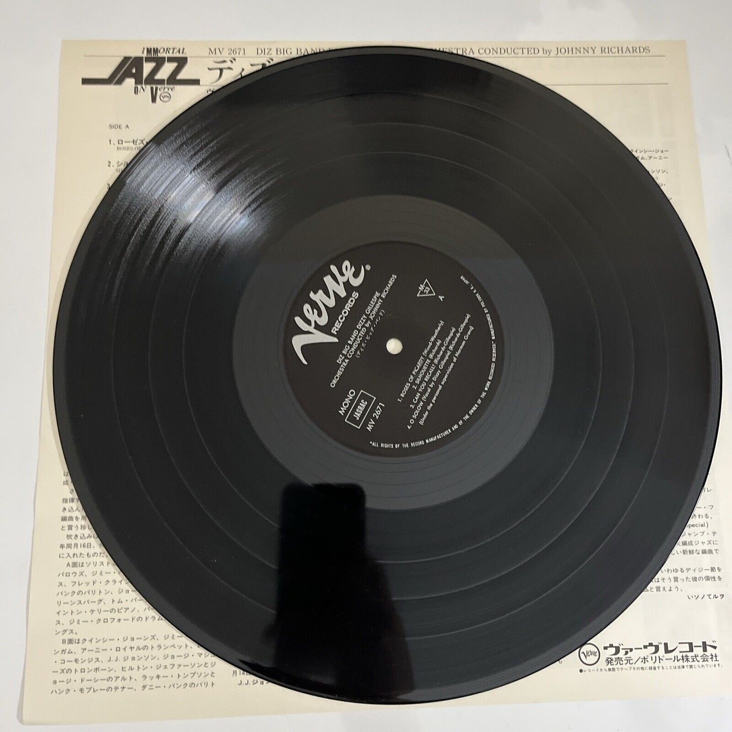 Dizzy Gillespie Orchestra – Diz Big Band LP Vinyl 1980  Verve Records Obi Japan