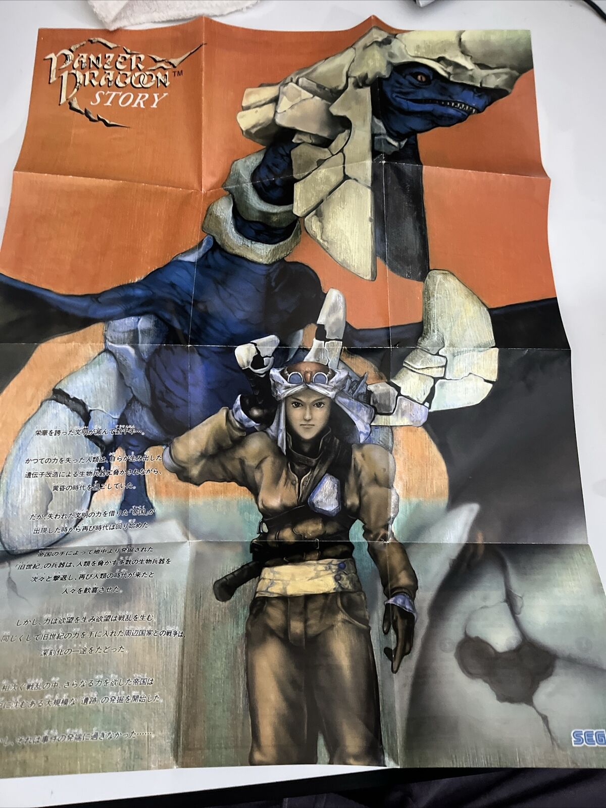 Panzer Dragoon Sega Saturn SS NTSC-J JAPAN 1995 Game and Poster