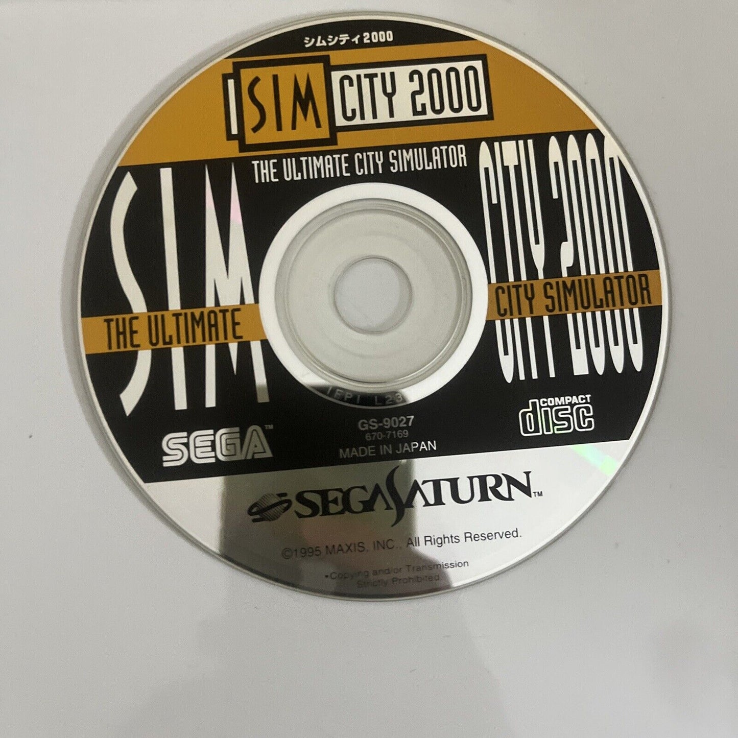 Sim City 2000 Sega Saturn SS NTSC-J JAPAN 1995 City Building Game