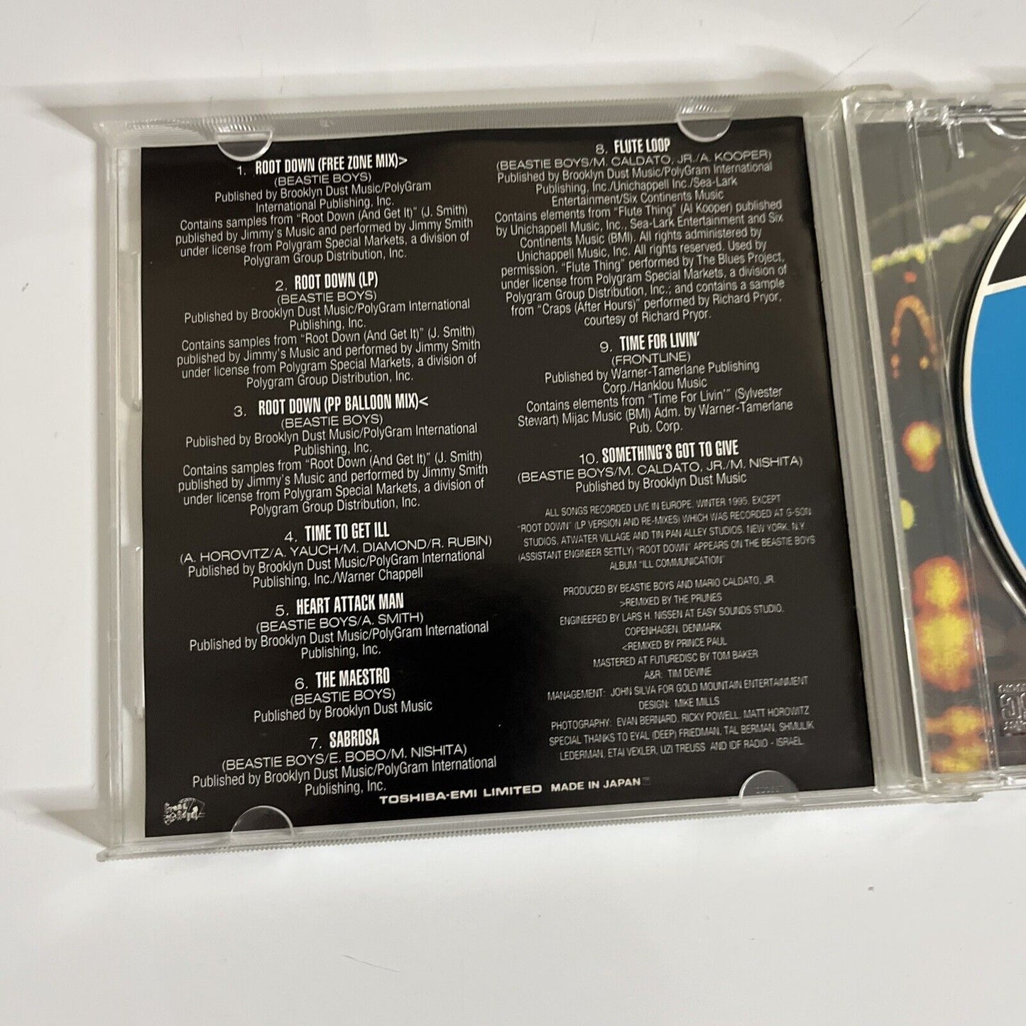 Beastie Boys – Root Down (CD, 1995) Japan Promo Obi First Edition TOCP 8598