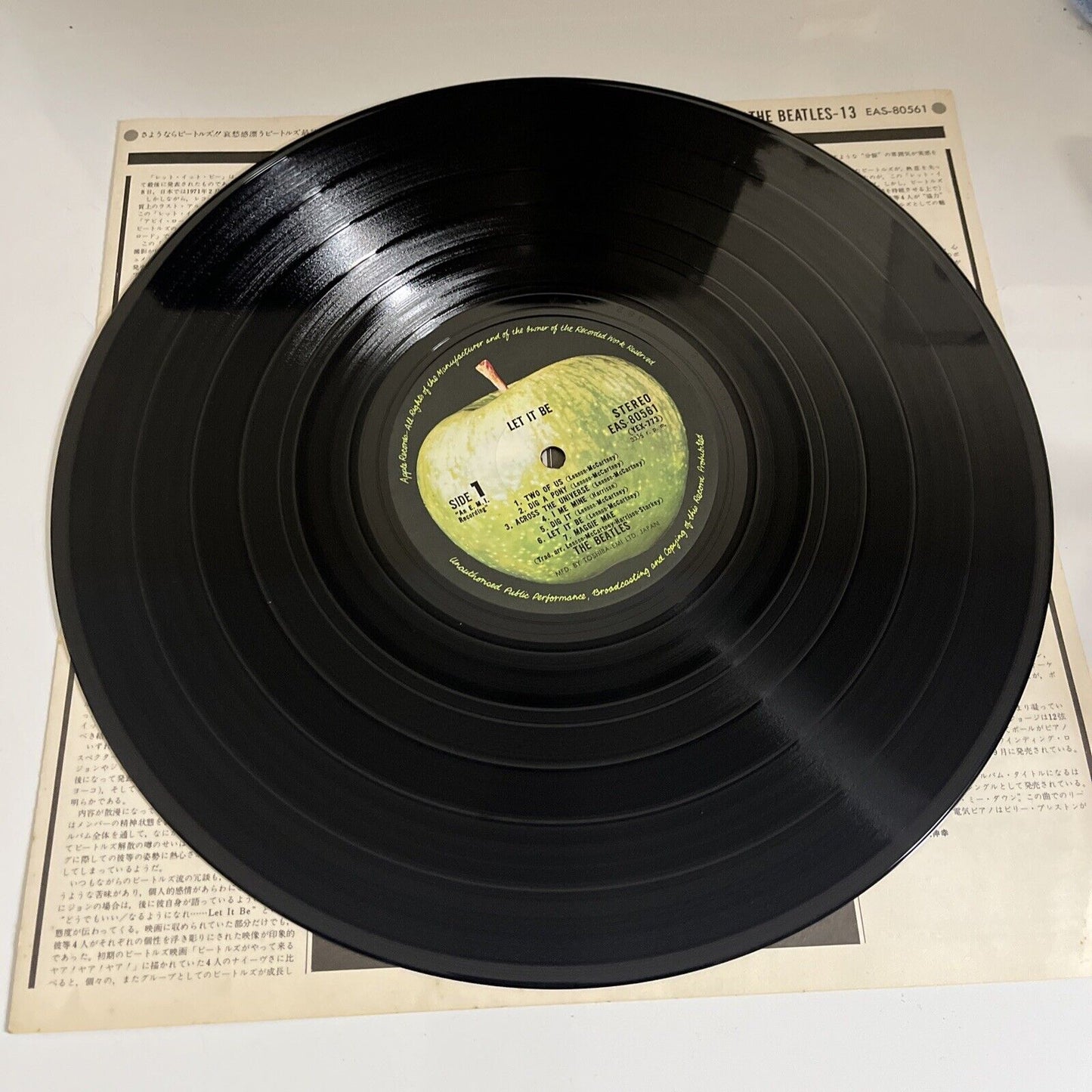 The Beatles – Let It Be LP 1976 Vinyl Record Obi Gatefold EAS-80561