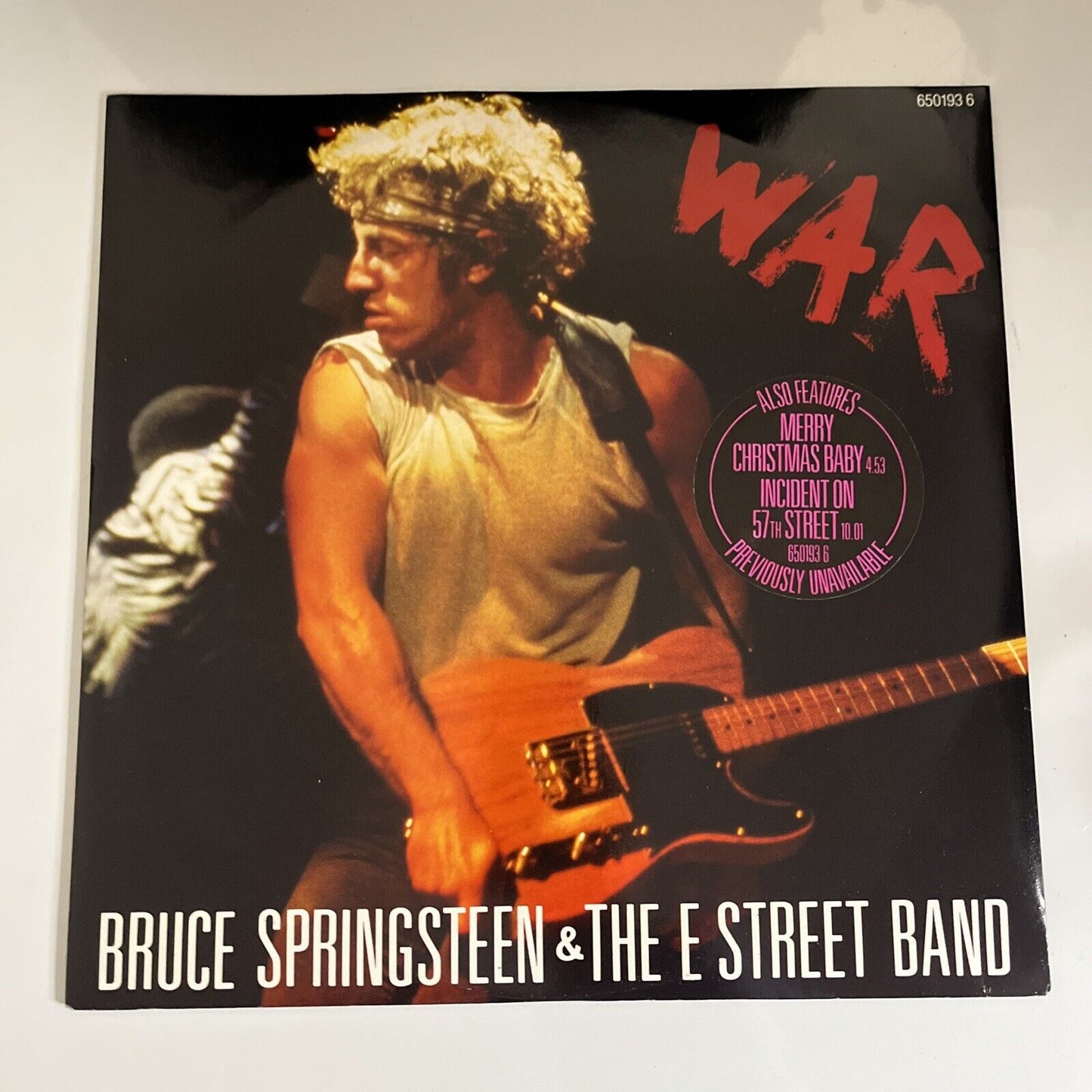 Bruce Springsteen & The E Street Band – War 12" Vinyl Record 1986 CBS 45 RPM