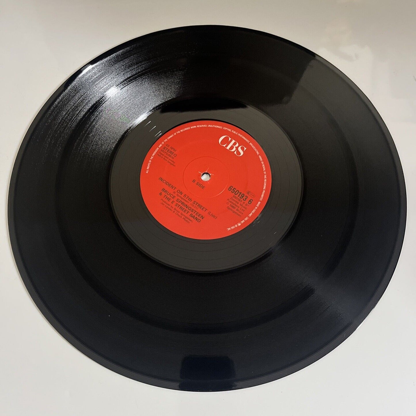 Bruce Springsteen & The E Street Band – War 12" Vinyl Record 1986 CBS 45 RPM