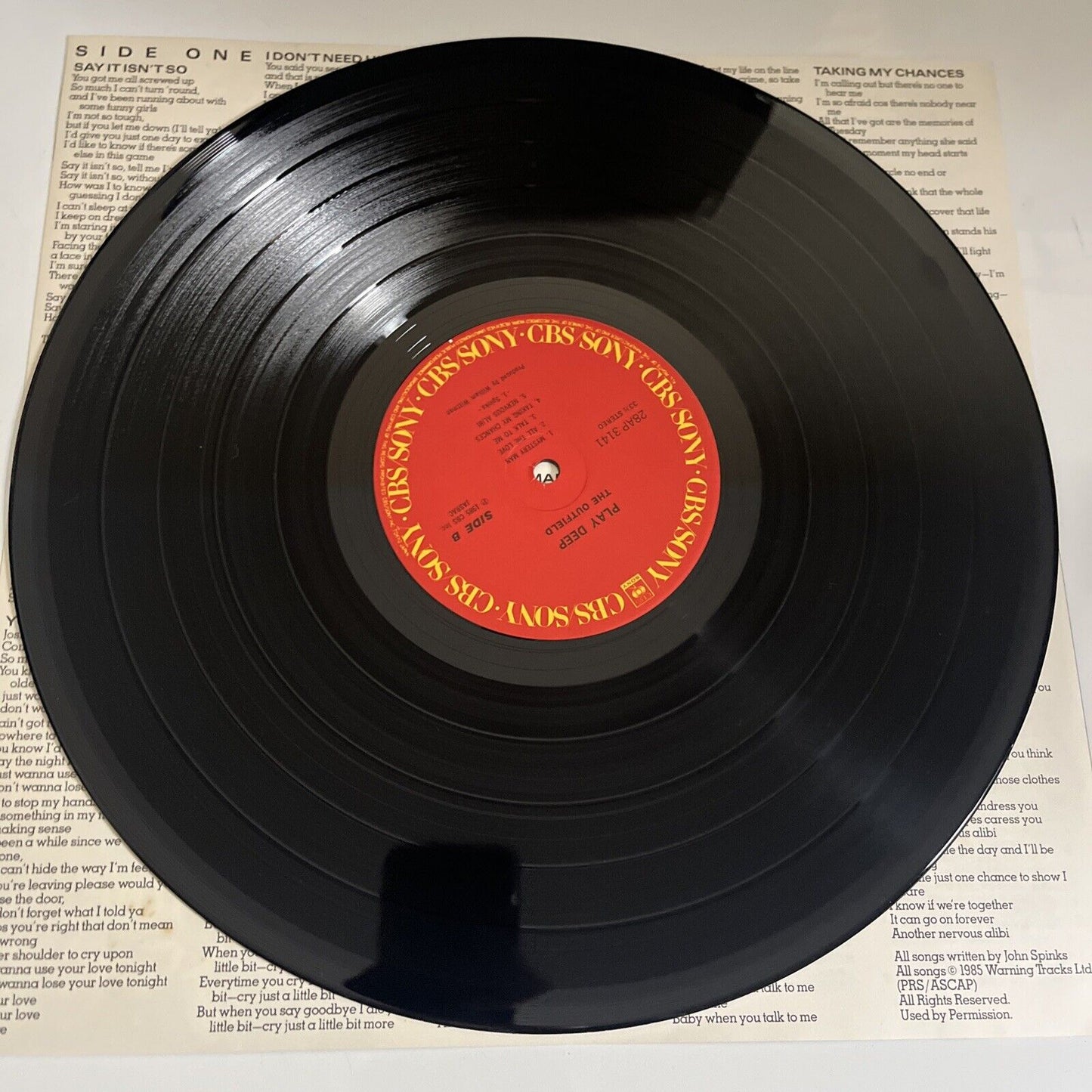 The Outfield – Play Deep 1985 LP Vinyl Record Obi Japan 28AP 3141