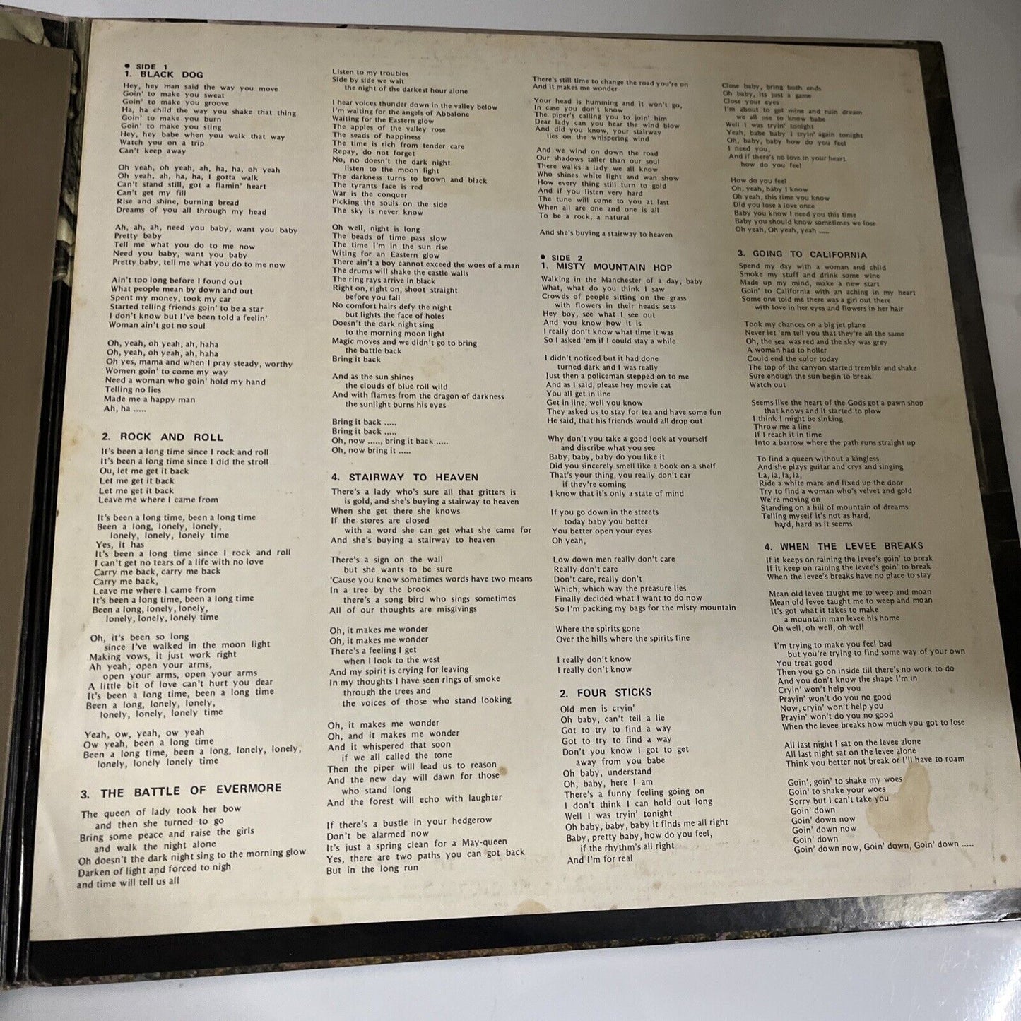 Led Zeppelin IV 1976 LP Vinyl Gatefold P-10125A