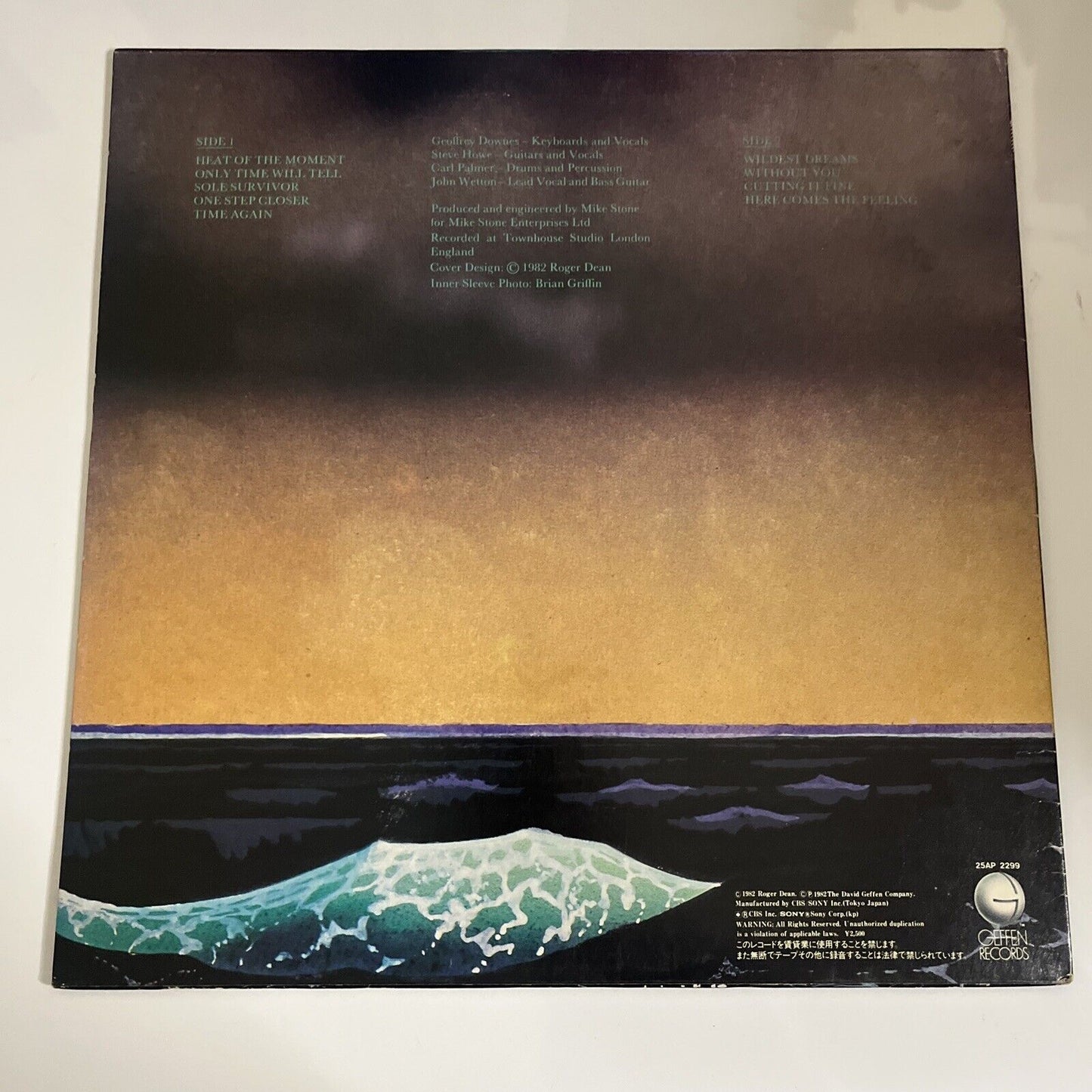 Asia 1982 LP Vinyl Record Japan 25AP 2299