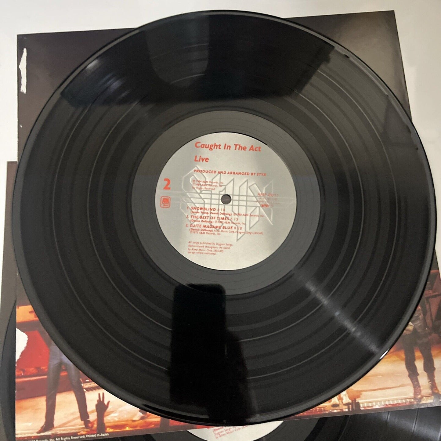 Styx – Caught In The Act Live 1984 2x LP Vinyl Gatefold Japan AMP-8011