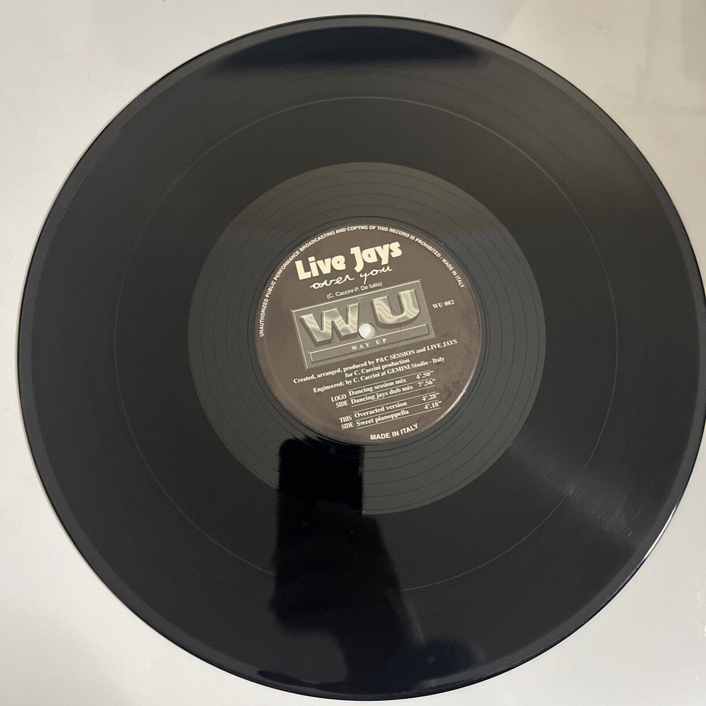 Live Jays – Over You 1999 LP Vinyl Record WU 002