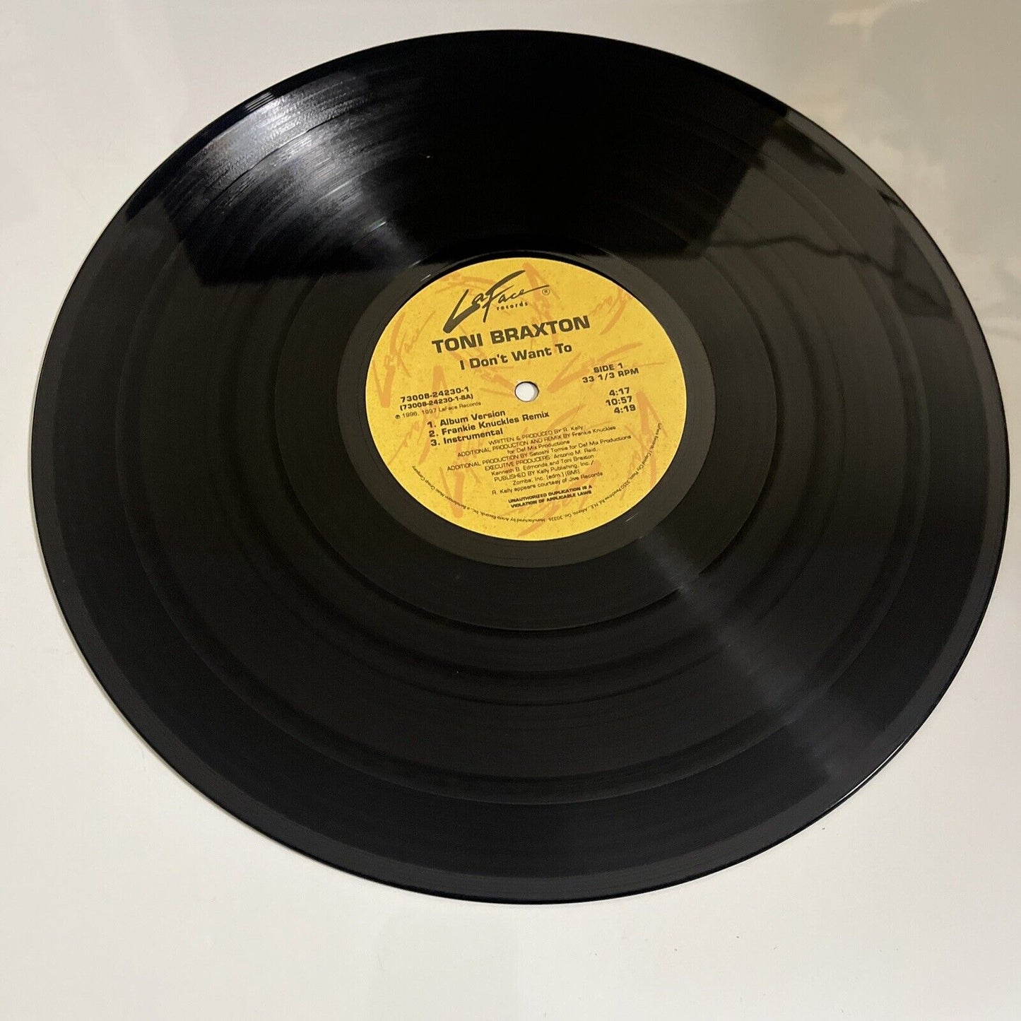 Toni Braxton – I Don't Want To / I Love Me Some Him 1997 Vinyl 12" Record