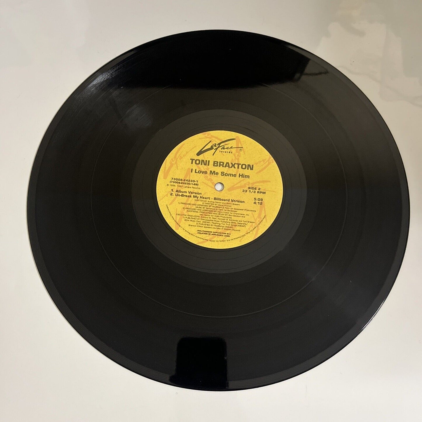 Toni Braxton – I Don't Want To / I Love Me Some Him 1997 Vinyl 12" Record