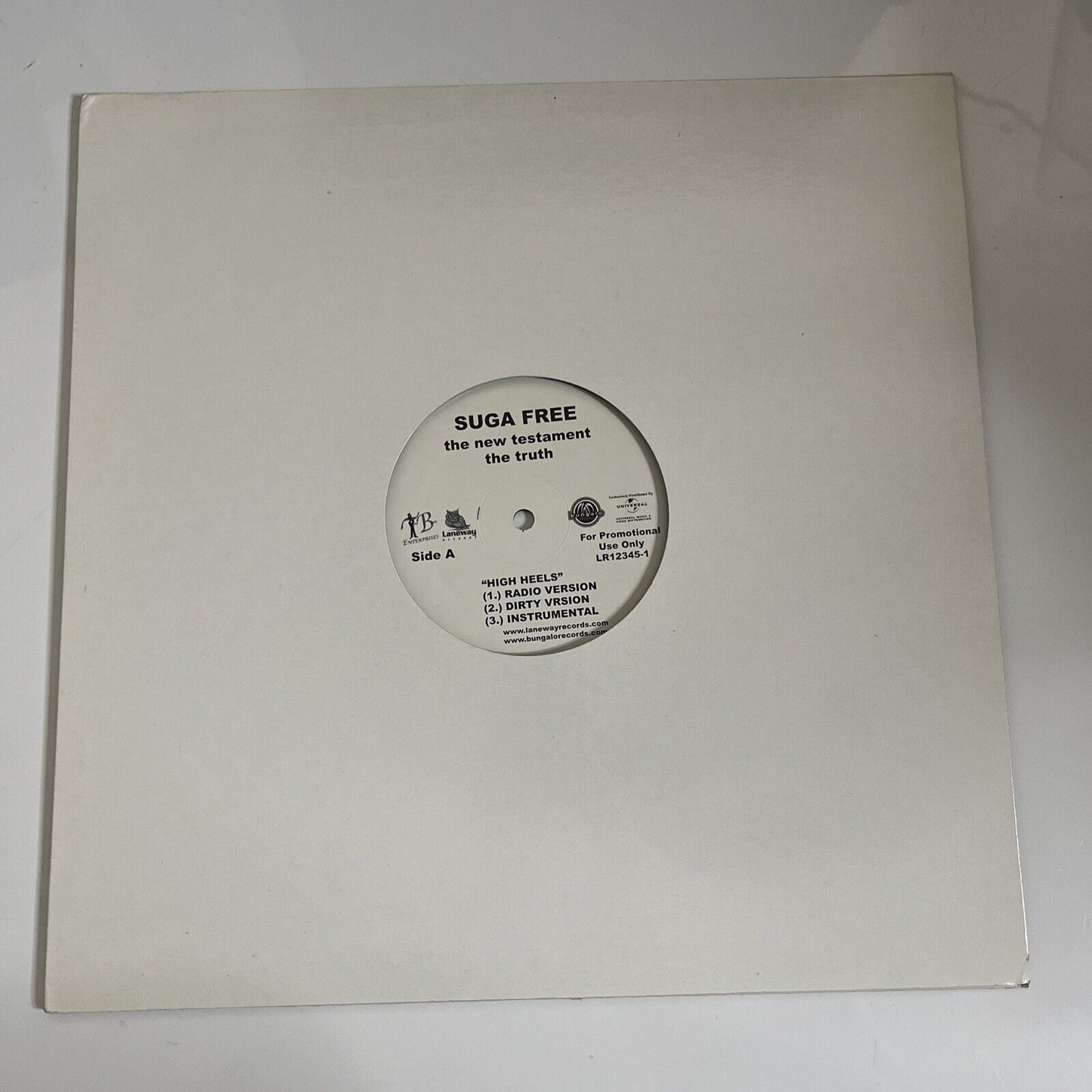 Suga Free – High Heels 2004 Vinyl 12" Promo Record LR12345-1
