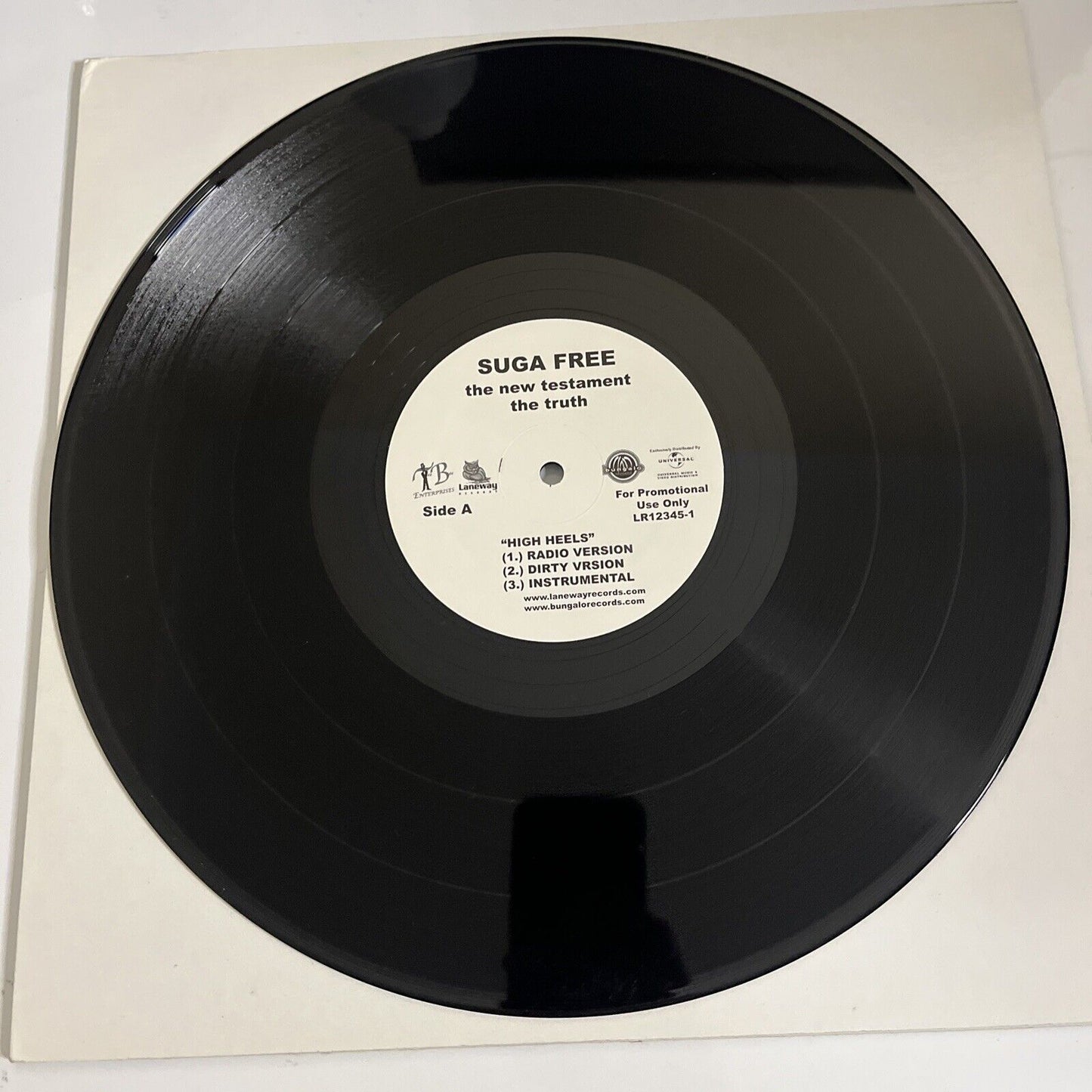 Suga Free – High Heels 2004 Vinyl 12" Promo Record LR12345-1