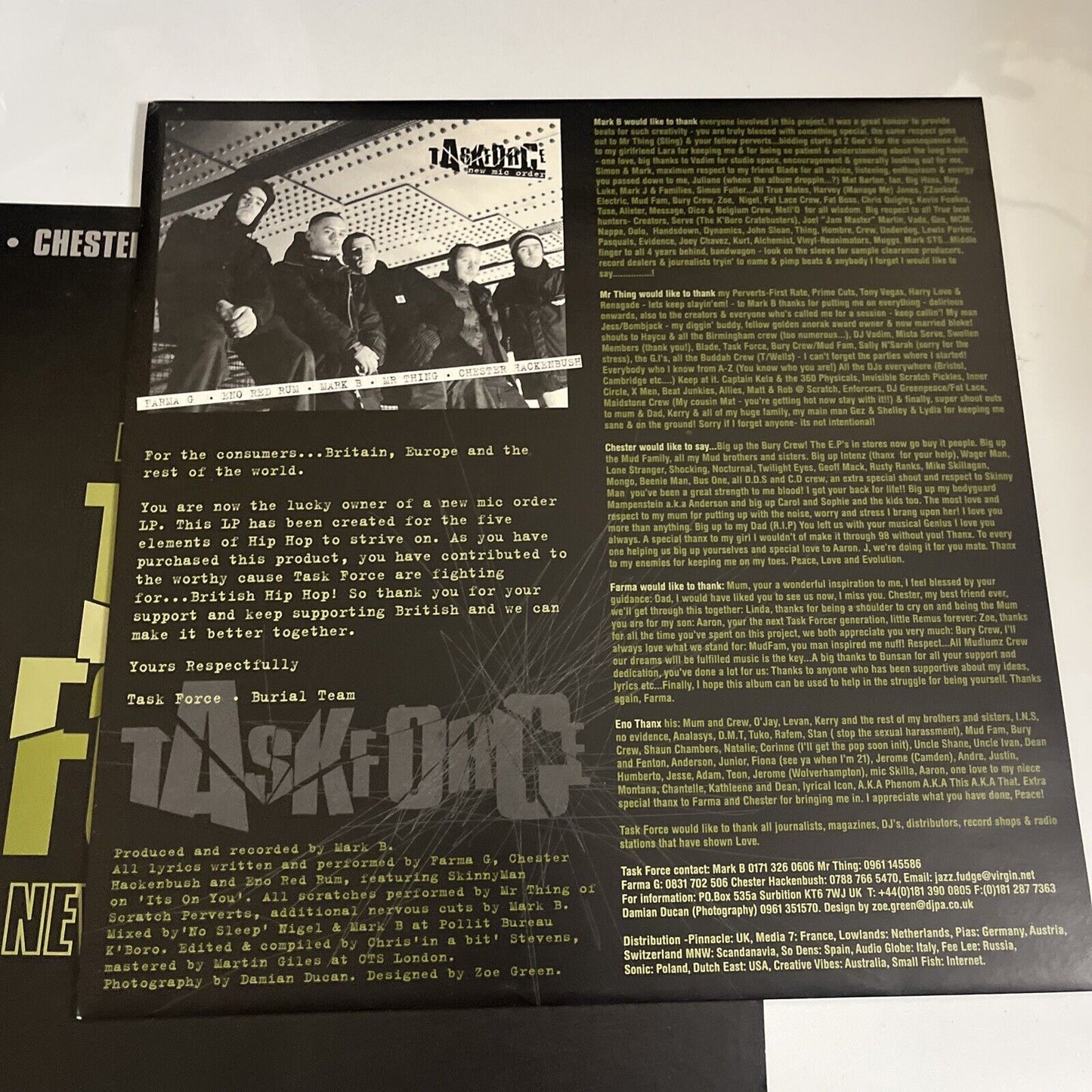 Task Force – New Mic Order LP Vinyl 1999 Record KBR 1005