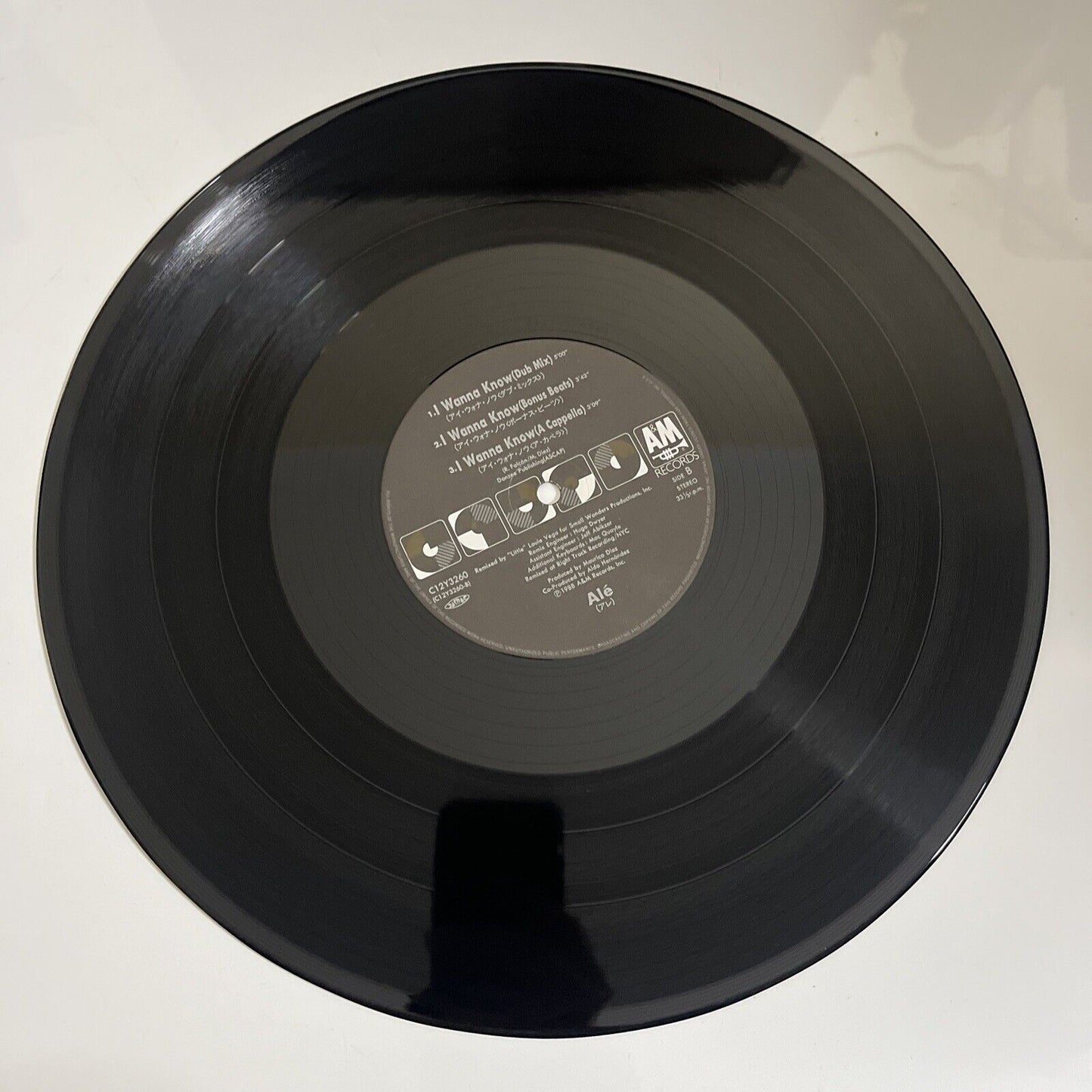 Alé – I Wanna Know 12" Vinyl Record 1988 Obi Japan C12Y3260