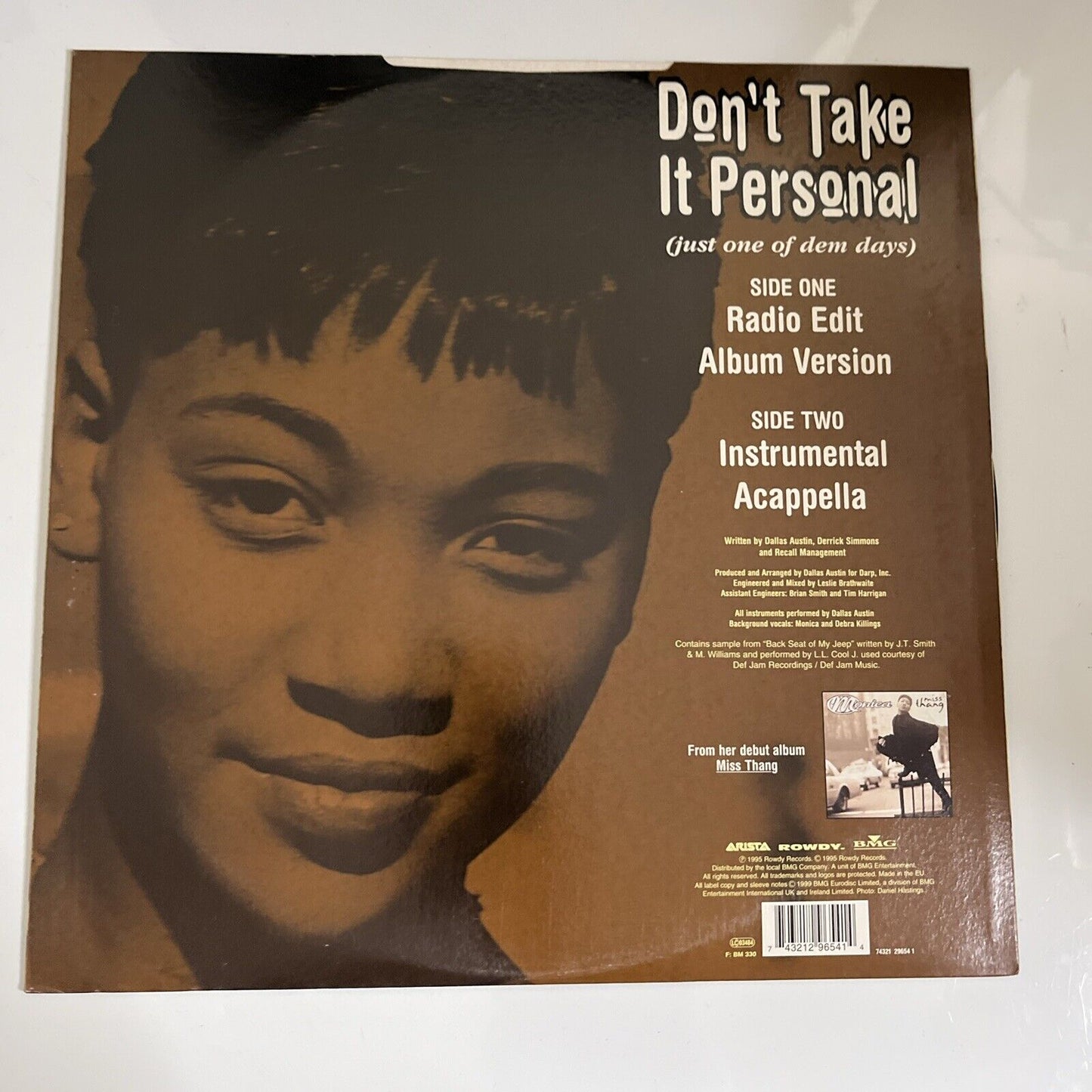 Monica – Don't Take It Personal (Just One Of Dem Days) 12" Vinyl 1995 Record