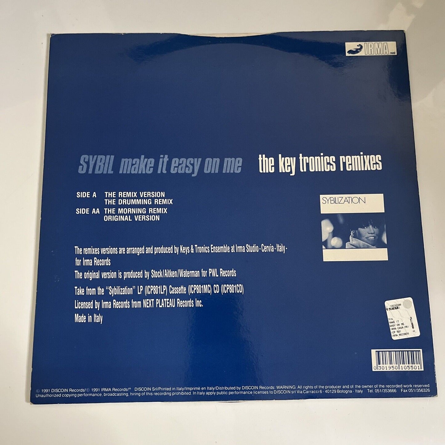 Sybil – Make It Easy On Me (The Key Tronics Remixes) 12" Vinyl 1991 Record