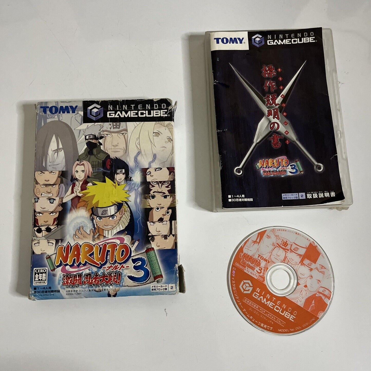 Naruto Clash of the Ninja 3 GC Nintendo GameCube NTSC-J JAPAN 2004 Game Complete