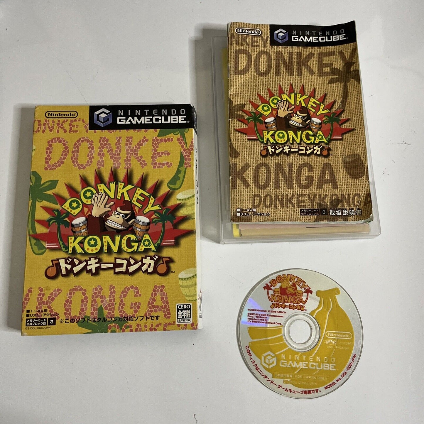 Donkey Konga GC Nintendo GameCube NTSC-J JAPAN 2003 Music Game