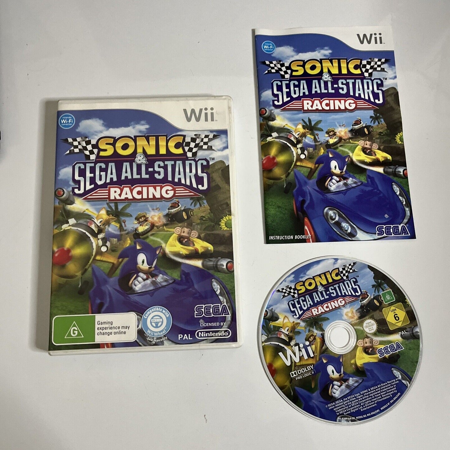 Sonic & Sega All-Stars Racing  Nintendo Wii PAL Game Complete