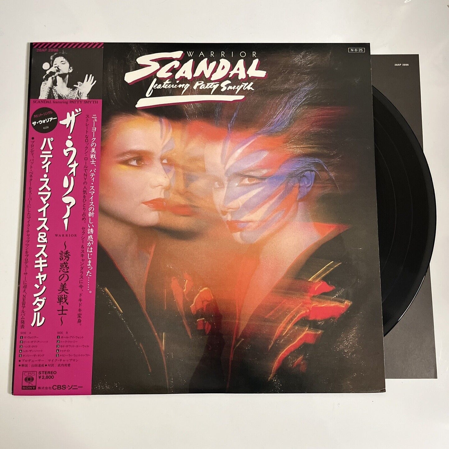 Scandal Featuring Patty Smyth – Warrior 1984 LP Vinyl Record Obi Japan 28AP 2896