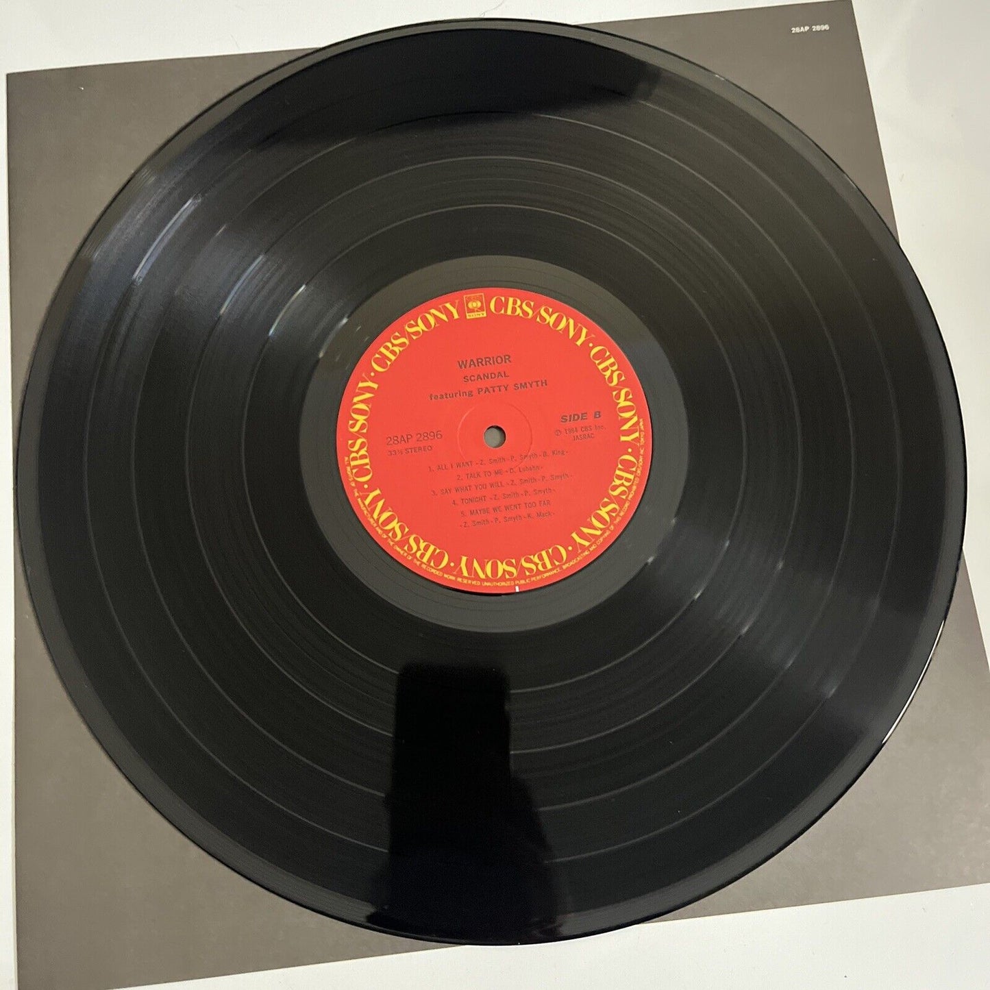 Scandal Featuring Patty Smyth – Warrior 1984 LP Vinyl Record Obi Japan 28AP 2896